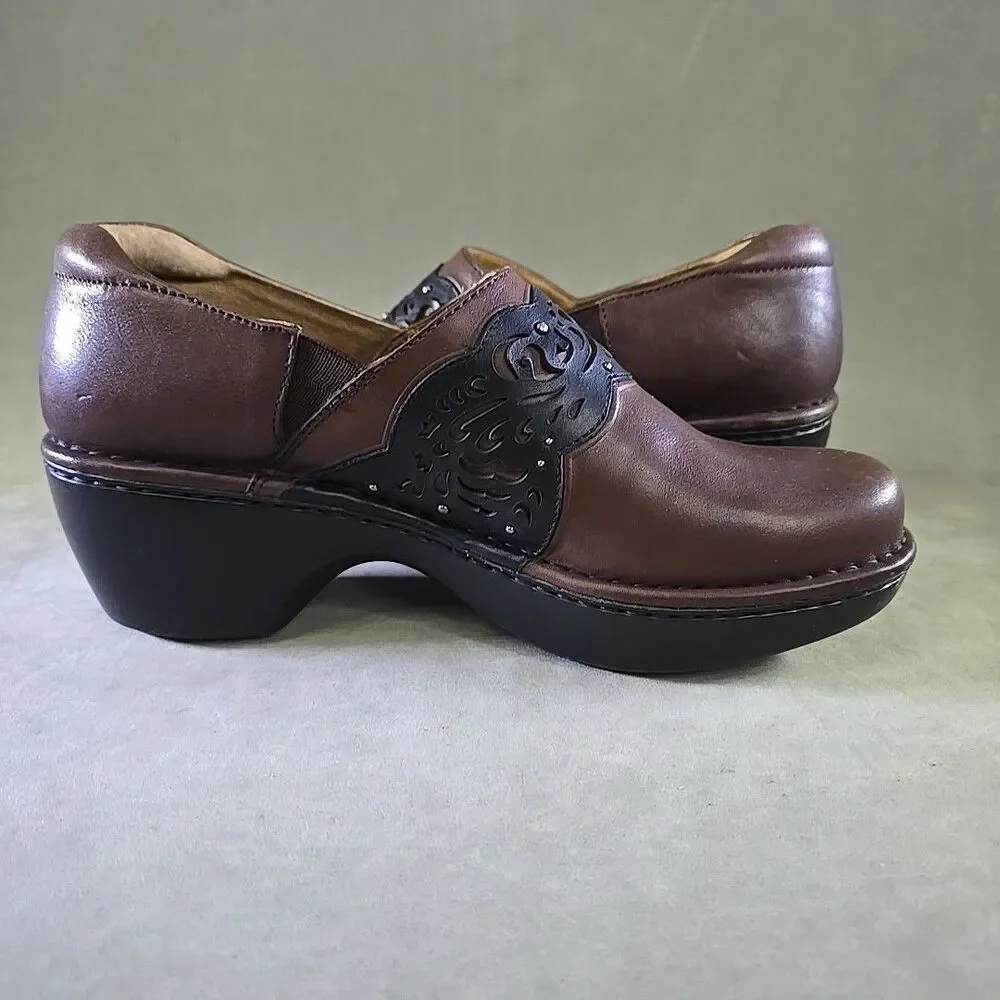 Ariat Shoes Womens Size 10B Leather Slip On Comfort Clog Floral 20838 - Picture 6 of 11